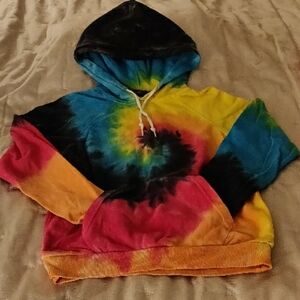 Polo by Ralph Lauren Yellow and Orange Tie-Dye Long Sleeve Hoodie